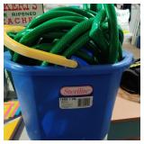 Plastic 16qt Sterlite Bucket & Garden Hose