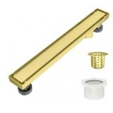 New 30 Inch Offset Linear Shower Drain Brushed