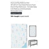 (New) Pack and Plat Mattress 38" 26"x 3". Memory