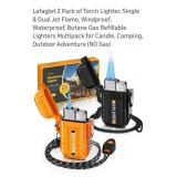 (2) New Torch Lighters Single & Dual Flames