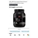 GNC AMP  Pure Isolate Whey Protein Supplement.
