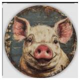 New Metal Pig Sign(Picture) 8"