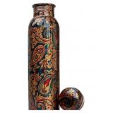 New Handcrafted Pure Copper Printed Water Bottle