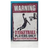 2 New  MetalSports Signs.  Baseball & Basketball