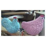 2 New Decorative Flower-Textured Chicken