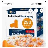 Voisen Ear Plugs, 250 Pairs    32db Nrr 37db Snr