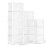 New Stackable and Foldable Clear /White Shoe