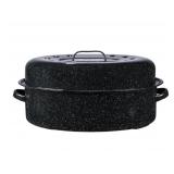 New Granite Ware 19-Inch Covered Oval Roaster, 20