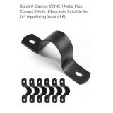(12)   1/2" Black Durable U-Clamps