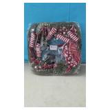 (New) 14" Lighted Holiday Door Wreath