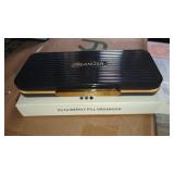 New  Large Pill Organizer, 7 day AM & PM, Black &