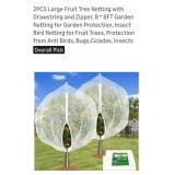 (New)  2 Zippered Insect Net Bags for trees and
