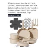 (New) 26pc Ceramic Non-Stick Cookware Set