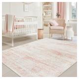 New Washable Rug 5x7  Ultra Soft Faux Wool Rug