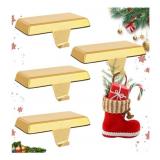 4 New Metal Christmas Stocking Holders for Mantle
