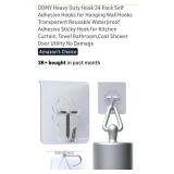 (24) Self Adhesive Wall Hooks holds up to 50 #