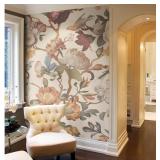 Floral Peel and Stick Wallpaper Mural Beige