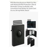 (New) RFID Blocking Aluminum Wallet for Men