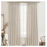 Large Window Natural Linen Curtains 108 Inches