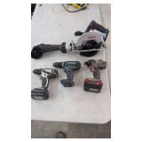Battery Operated Tool Lot ...Bosch,Makita Porter