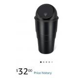 2 New Car Trash Cans with Push Lids, Portable