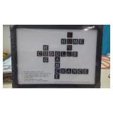 Framed Puzzle Crossword-style Art With an