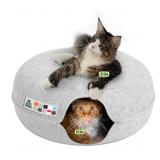 New Jumbo Cattasaurus Peekaboo Cat Cave Donut for