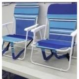 (2) New Back Pack Beach Chairs with storage.