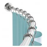 New Zenna Home Rustproof Curved Shower Curtain