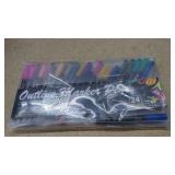 New 24 Outline Marker Pens