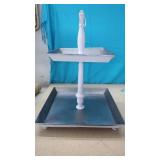 New Metal 2 Tier Tray 12.5' Bottom & 8.5' Top