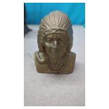 Vintage Cast Iron Indian chief Bank, with