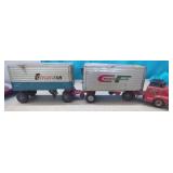 1950s Tin Friction( Works ) Semi Truck with 2