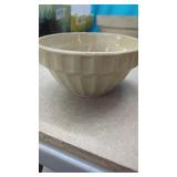 Vintage Yellow Ware Mixing Bowl   #7.   Ribbed