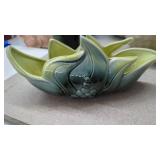 Vintage Hull Pottery Leaf and Berry Console Bowl