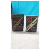 (2) Half and Half Tobacco Tins- Different.