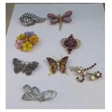 (8) Brooches from Estate
