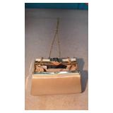 Jessica McClintock gold satin clutch