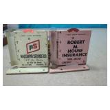 2 Vintage Local Rain Gauges Jerseyville & FS