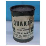 Vintage  1#  QUAKER Dark Wheel Bearing Grease Can