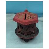 Vintage Cast Iron Carousel Bank with rotating
