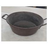 Vintage Large Copper Pot Heavy Duty (18.5" x 6.5