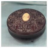 Vintage AVON Plastic Cameo Powder Box