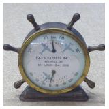 Vintage Advertising Ship Wheel Thermometer and
