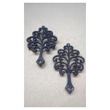 2 Cast Iron Trivets  'Family Tree' or 'Tree of
