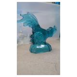L.E. Smith Vintage Glass Fighting Rooster