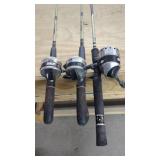 3 Zebco Rod & Reels