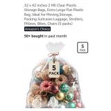 Extra Large  32" x 42" Storage Bags  Clear