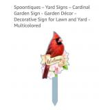 ( New) Cardinal Bird Wooden Decorative Yard Sign