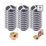 New 3 Compartment Condiment Containers with Lids